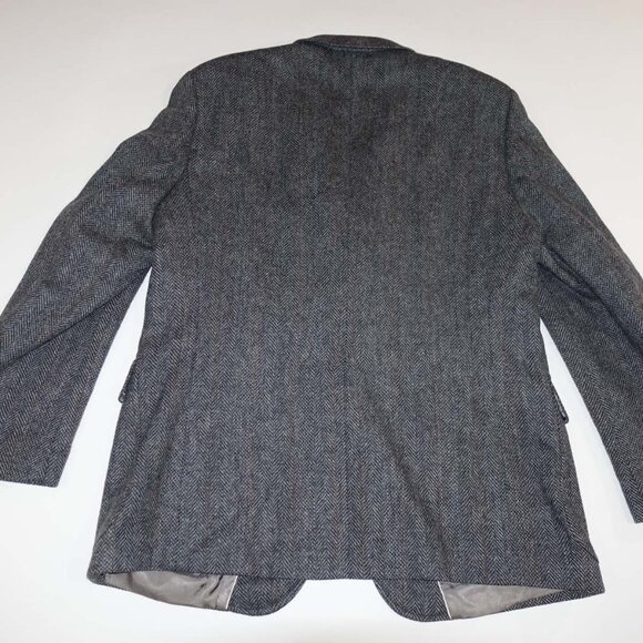 Christopher Brooks Men's Tweed Herringbone Sport Coat Size 42 Regular Gray 42R - Picture 5 of 8